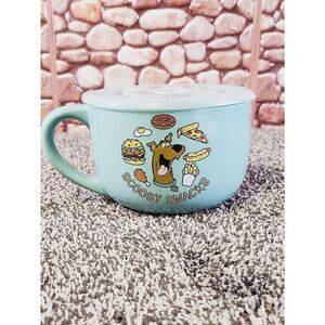 Scooby Doo Scooby Snack Food Pattern 24oz Ceramic Soup Mug with Lid Collectors
